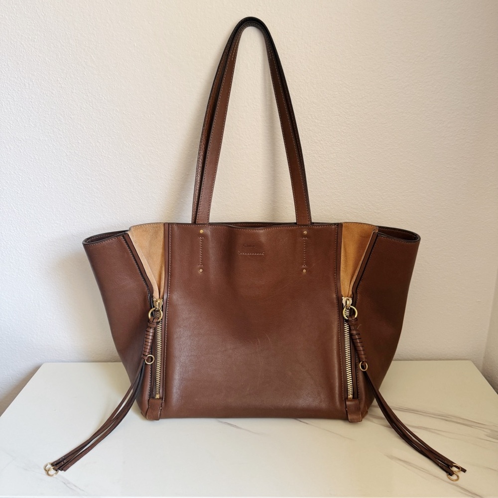 Chloe Milo Tote Bag in Calfskin Leather